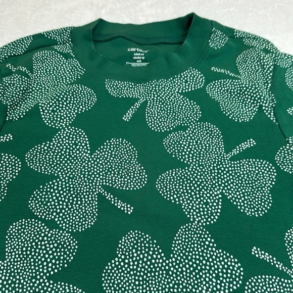 Carter’s Adult PJ Set St Patricks Day, 3 Leaf Clovers Shortsleeved Jogger Hem - Picture 8 of 8